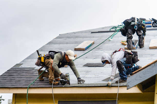Professional Gutter Installation technician working in Lafayette, CO